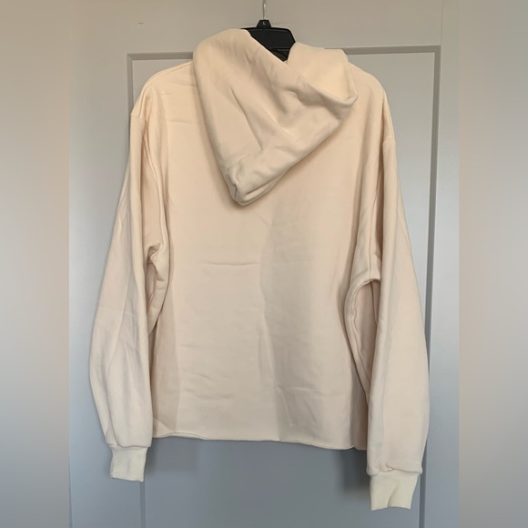 PARKE Bayside Miami Hoodie L/XL Cream Coastal Raw Hem Sweatshirt - Picture 11 of 11